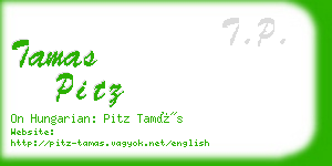 tamas pitz business card